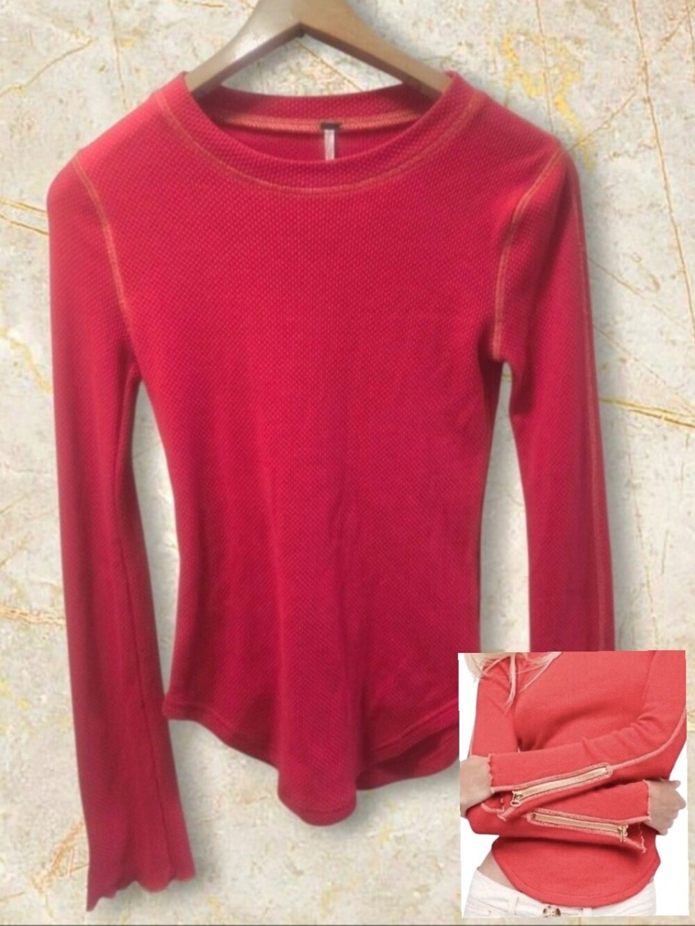 FREE PEOPLE Zip It Cuff Top